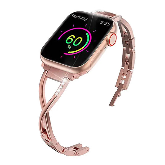 Elegant Thin Apple Watch Band - Rose Pink