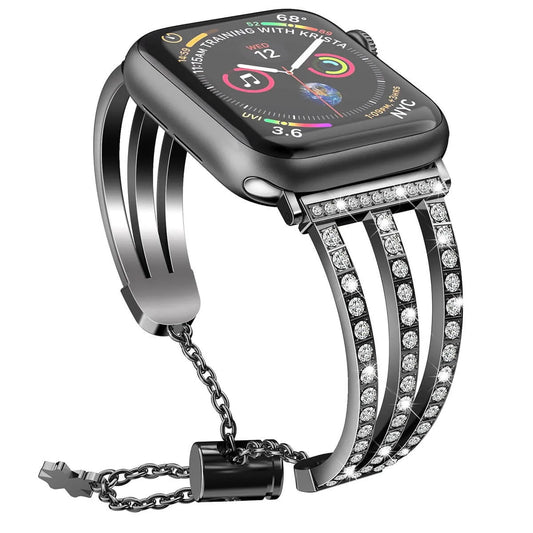 Bling Diamond Apple Watch Band - Black