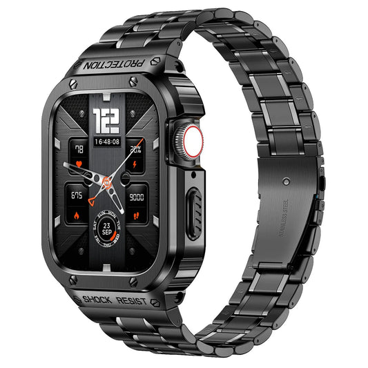 Luxury Apple Watch Band and Case black