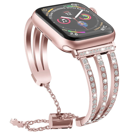 Bling Diamond Apple Watch Band - rose gold